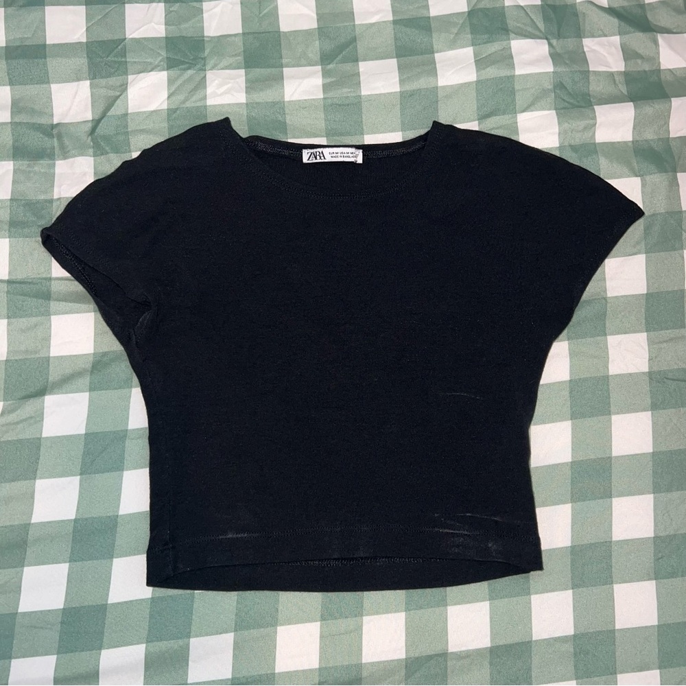 Zara Classic Black Crop Top